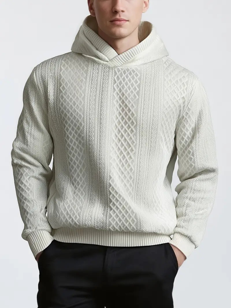 Karah | Long Sleeve Textured Knit Hooded Sweater