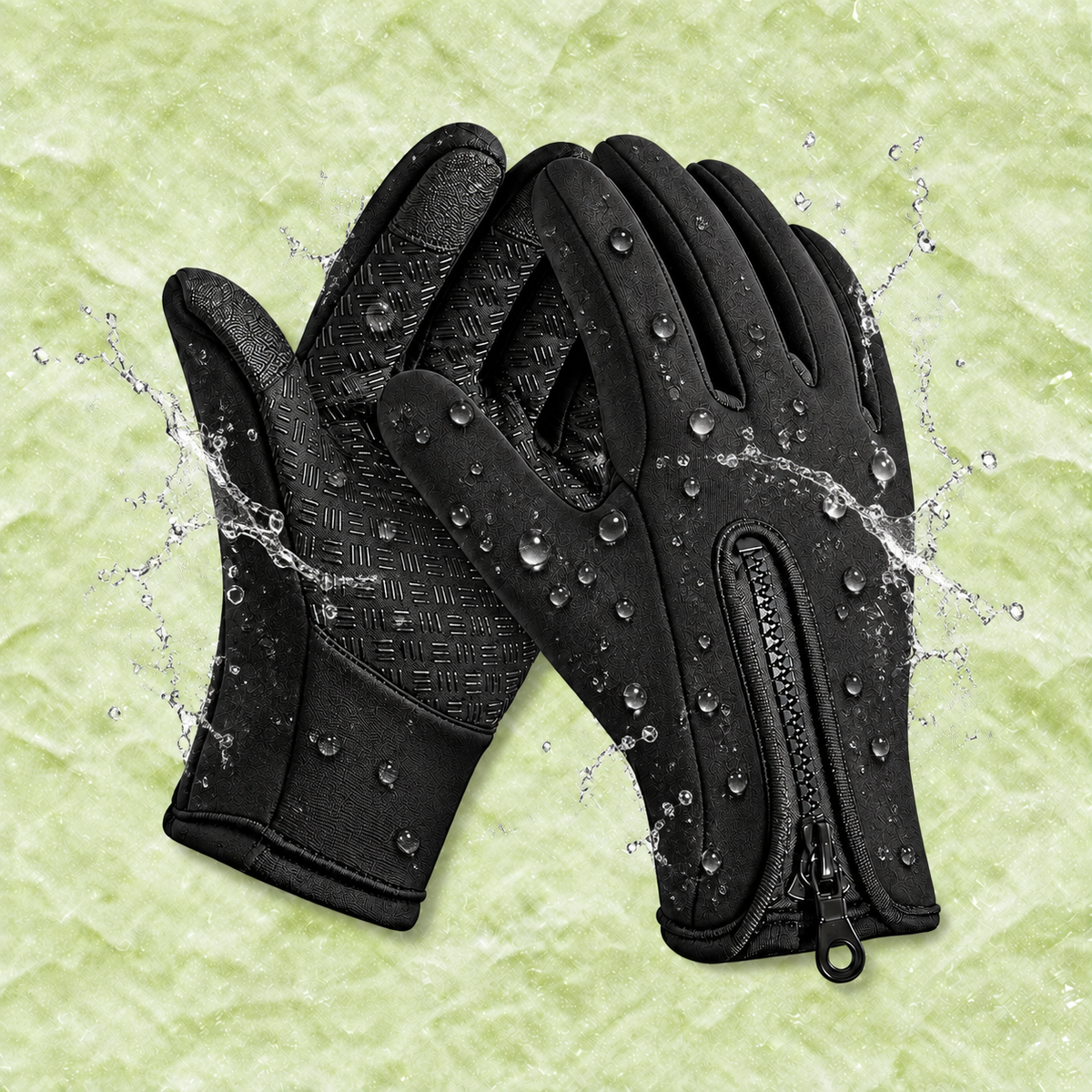 Newman | Gloves With Soft-Looking Zip Cuffs