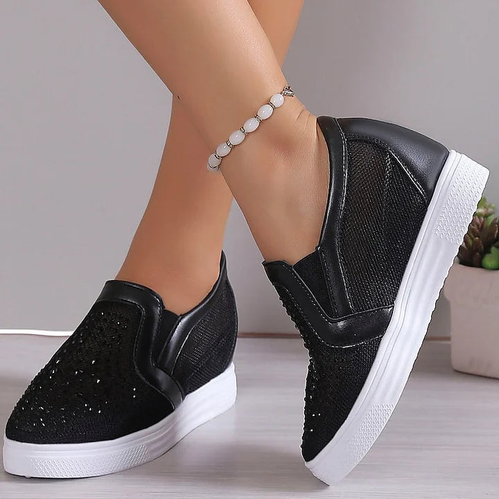 Romila | Mesh Slip On Platform Casual Sneakers
