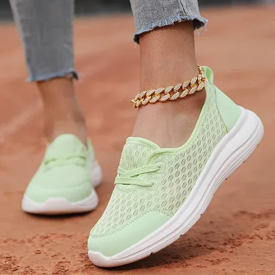 Firsova - Mesh Lace-Up Soft Sole Walking Shoes