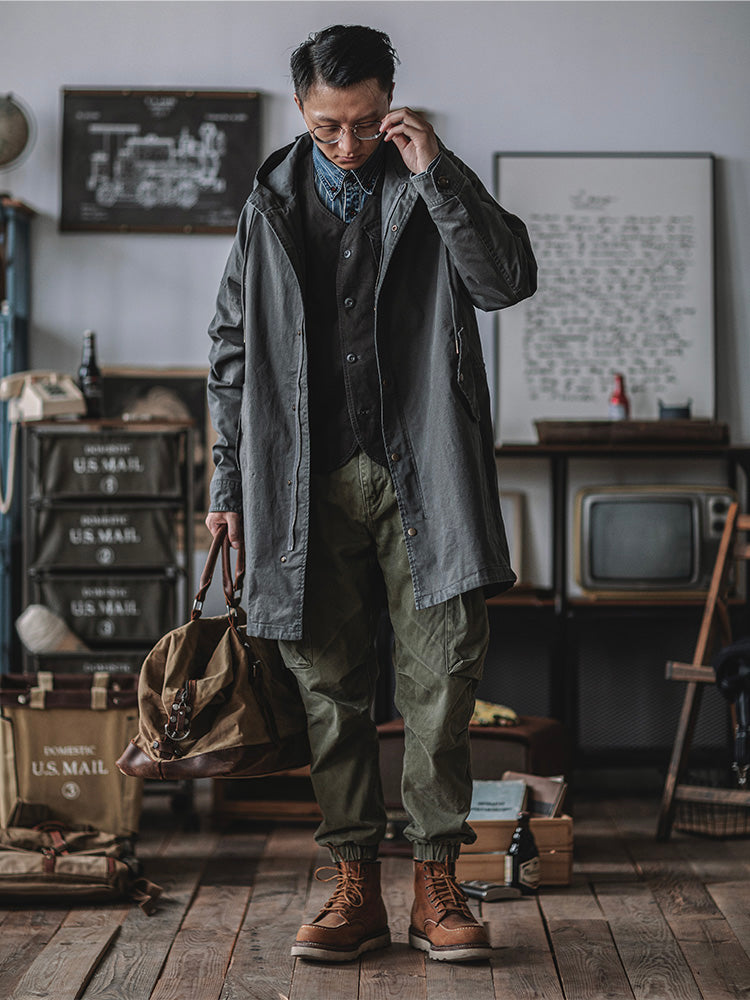Engelbert | Hooded Longline Drawstring Parka Jacket