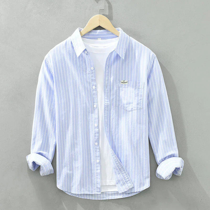 Edwin | Striped Long Sleeve Button-Up Shirt