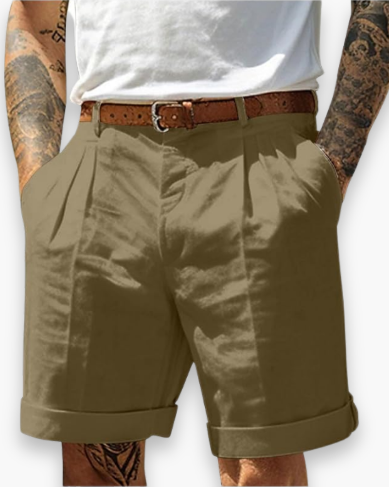 Javaid | Tailored Pleated Chino Shorts