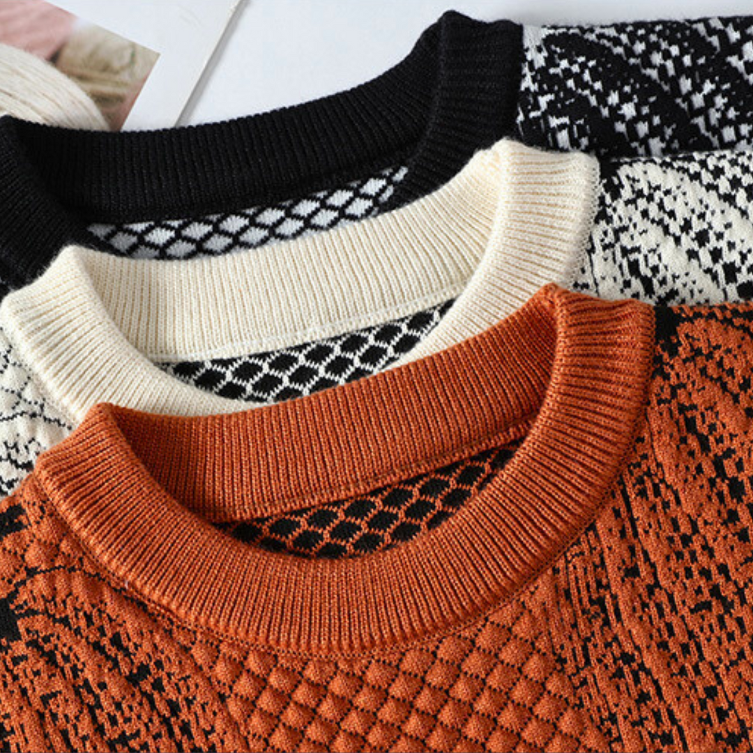Rinaldo | Sweater Crew Neck Pumpkin Pattern Knit