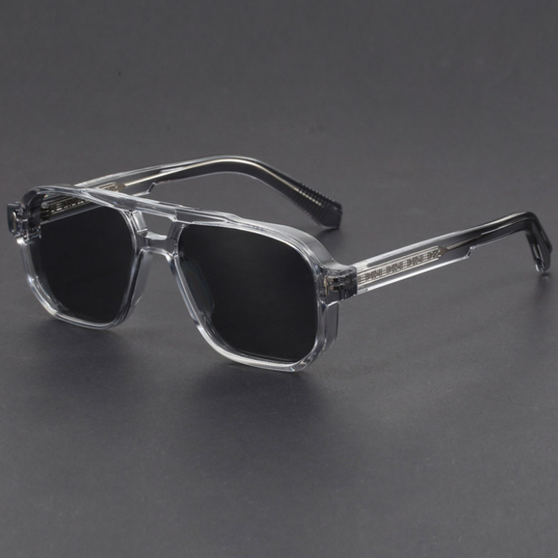 Kieran - Square Frame Blue Dark Lens Sunglasses