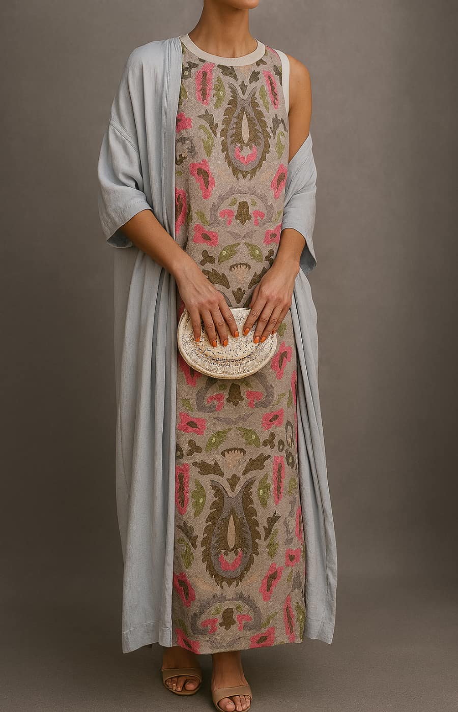 Irmtraut - Sleeveless Floral Print Maxi Dress