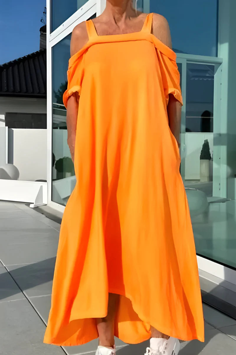 Vathsala | Off Shoulder Loose Maxi Dress