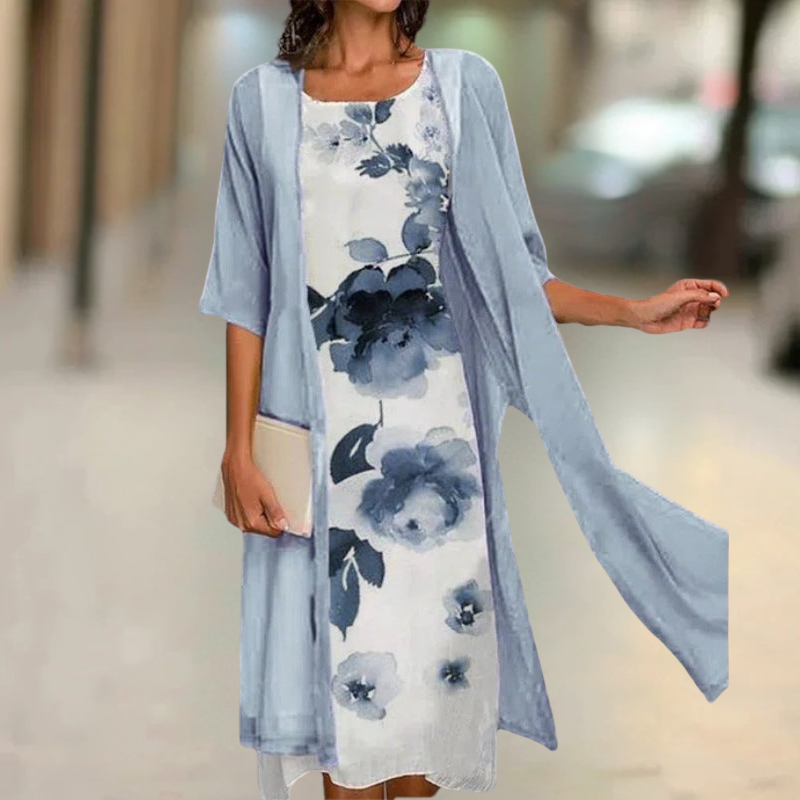 Nasira | Floral Sleeveless Dress Set
