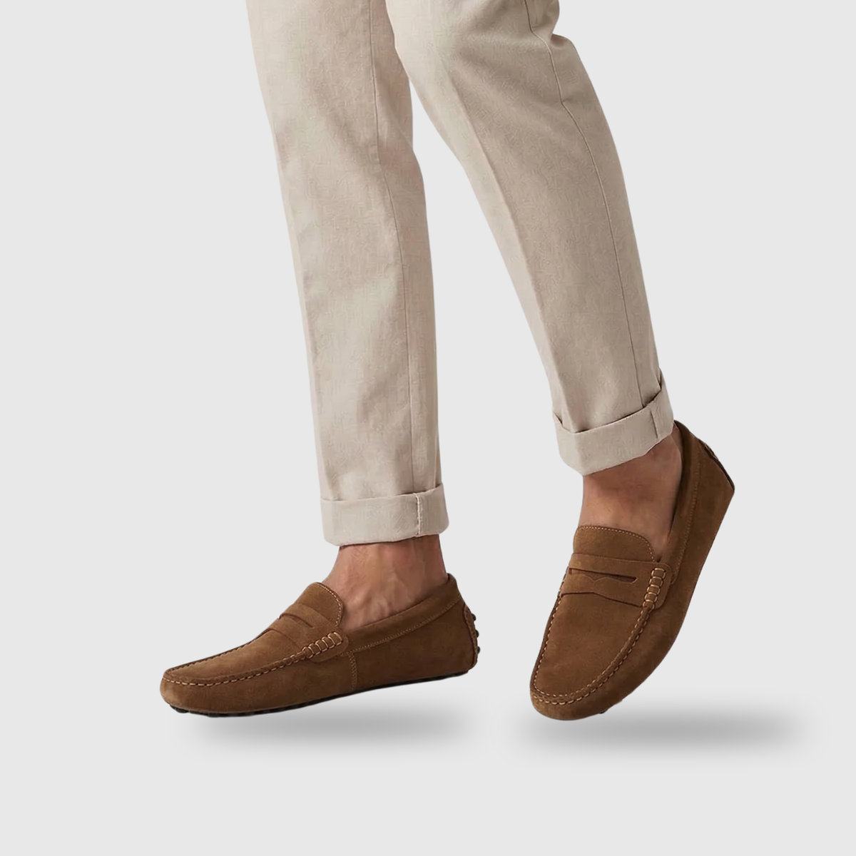 Vortexedge | Suede Slip-On Moccasins with Flexible Sole