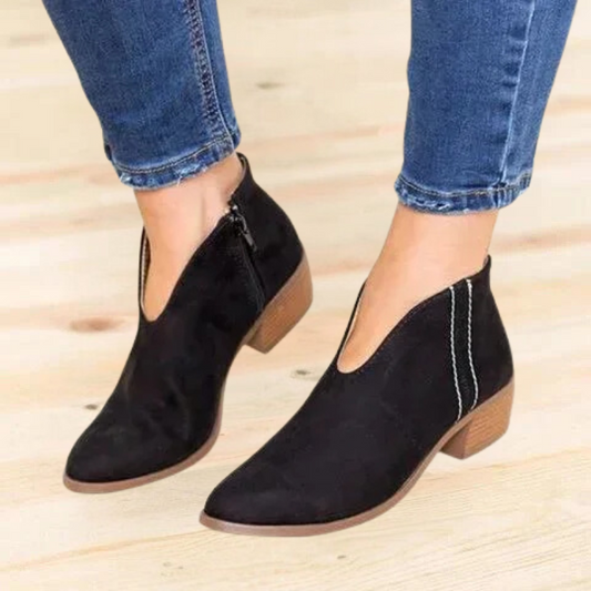 Philomena | Ankle Boots Pointed Toe Block Heel