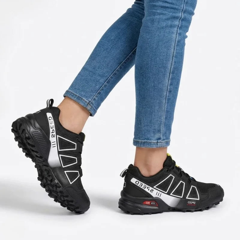 Elsie | Trail Sneakers With Colorblock Lace-Up Panels