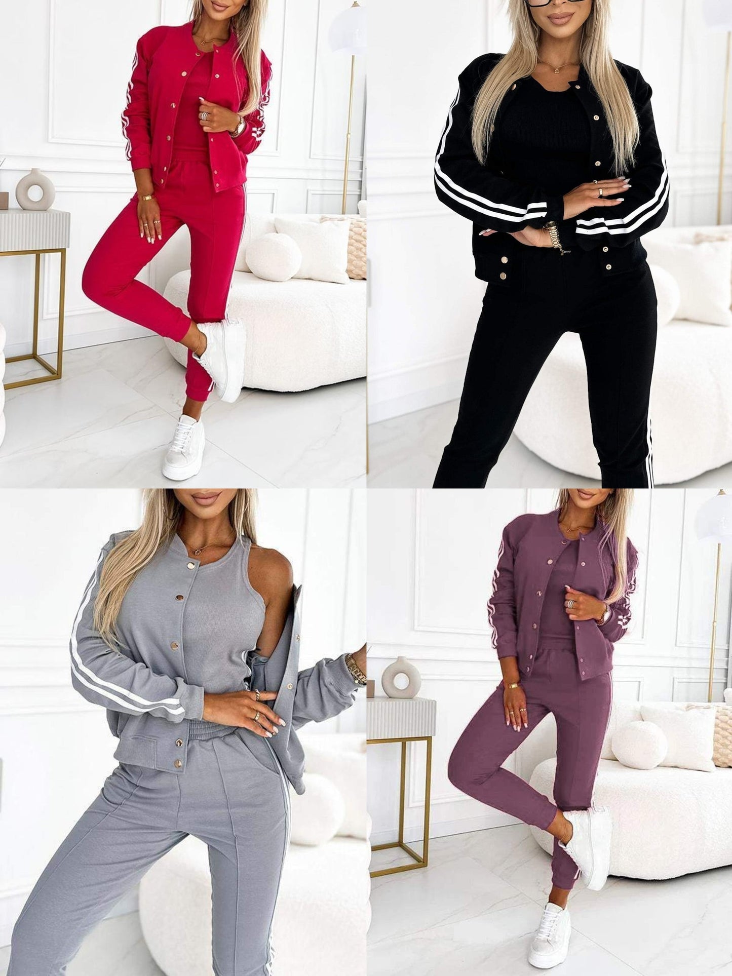 Kendra | Three Piece Jogger Lounge Set