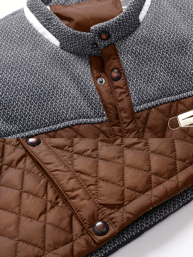 Proctor | Quilted Stand Collar Zip Jacket