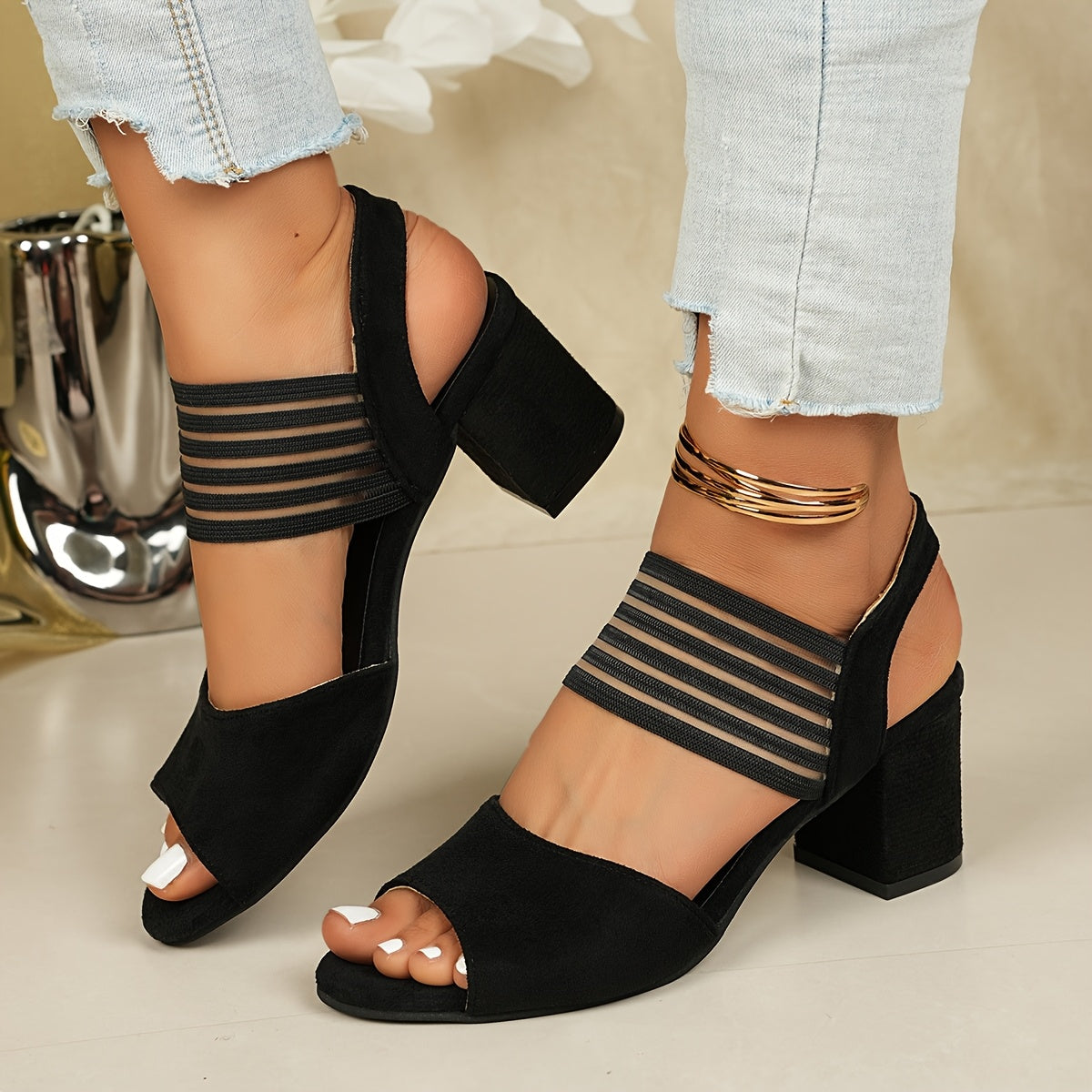 Ludovica | Chunky Heeled Open Toe Sandals