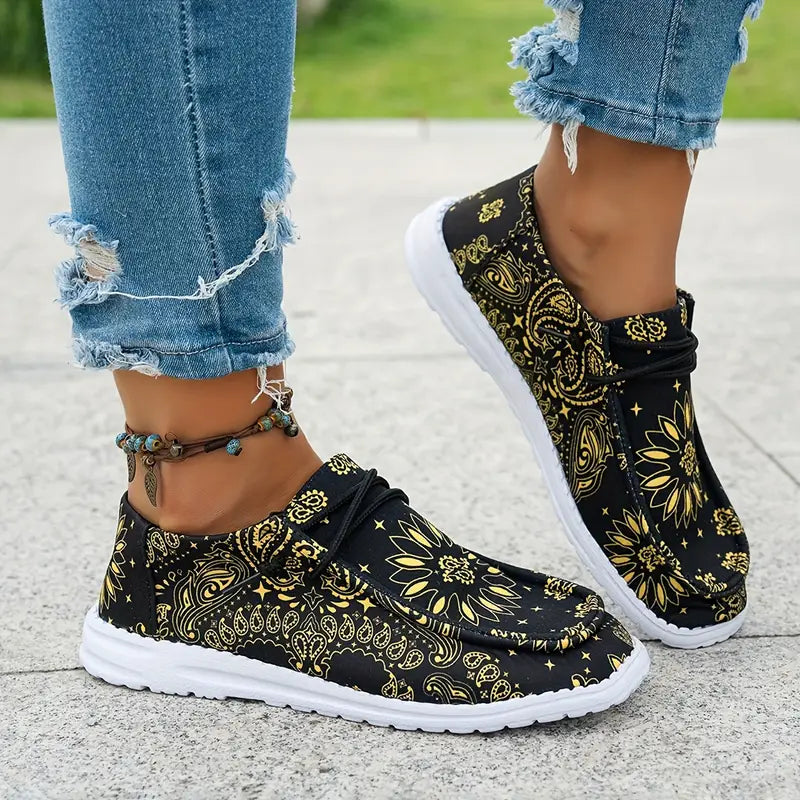 Isavella | Floral Pattern Slip-On Casual Shoes