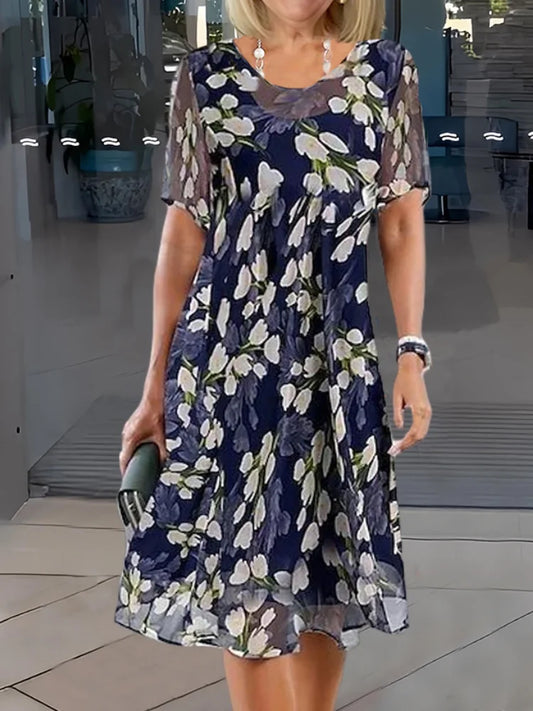 Lizzy | Floral Print V-Neck Dress