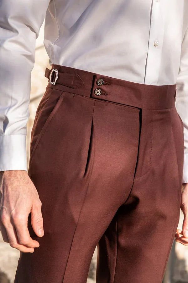 Rolf | Pleated Trousers With Side Adjusters