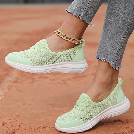 Firsova - Mesh Lace-Up Soft Sole Walking Shoes