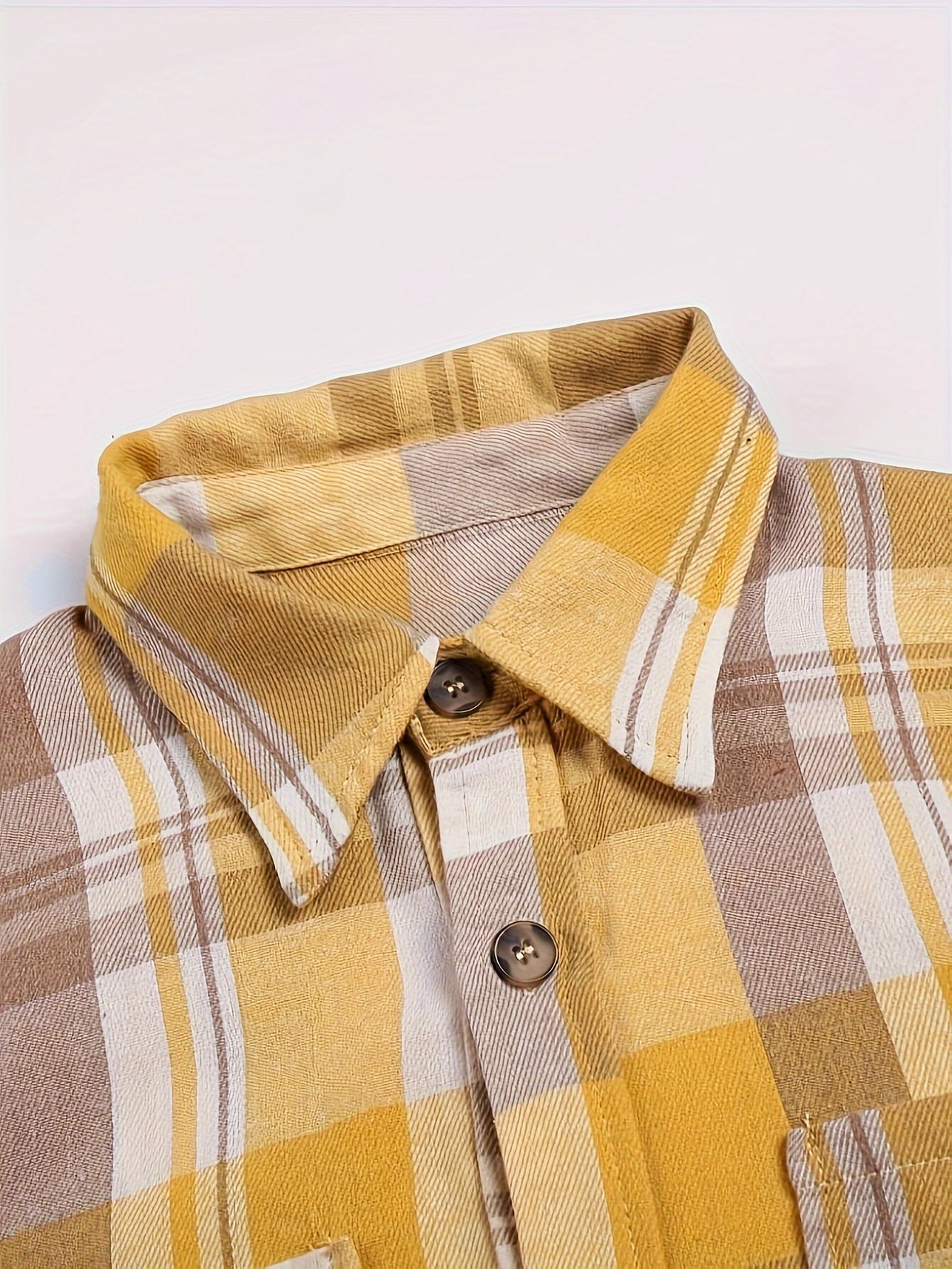 Yenira | Plaid Long Sleeve Button Shirt