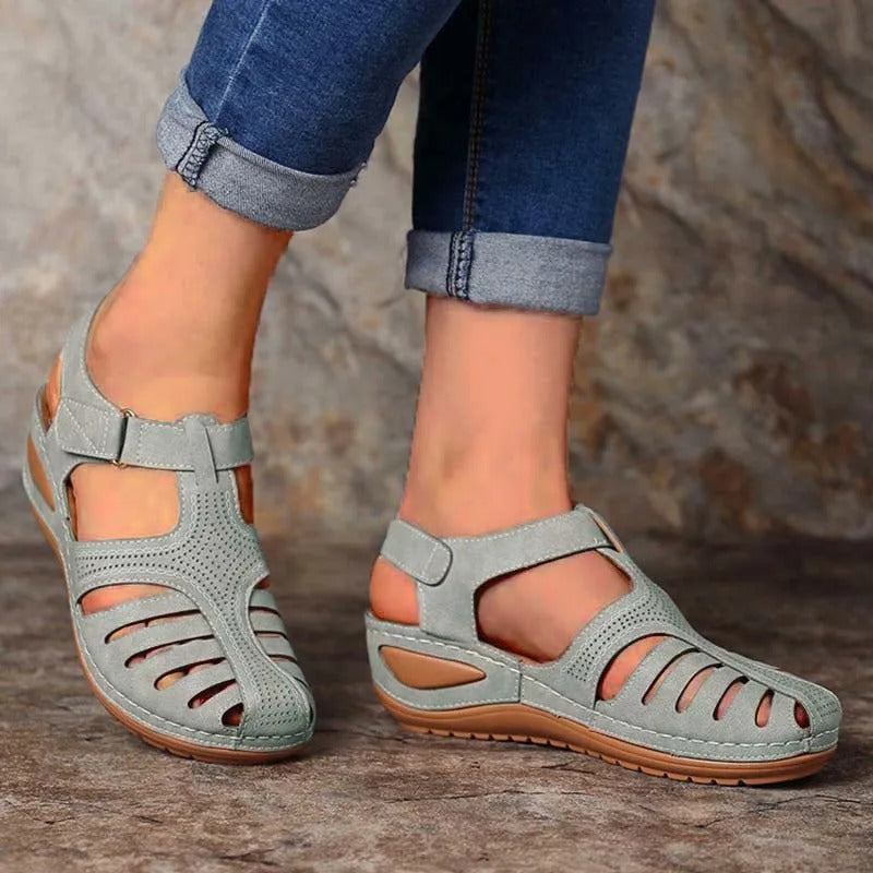 Leola | Closed Toe Cutout Strap Sandals