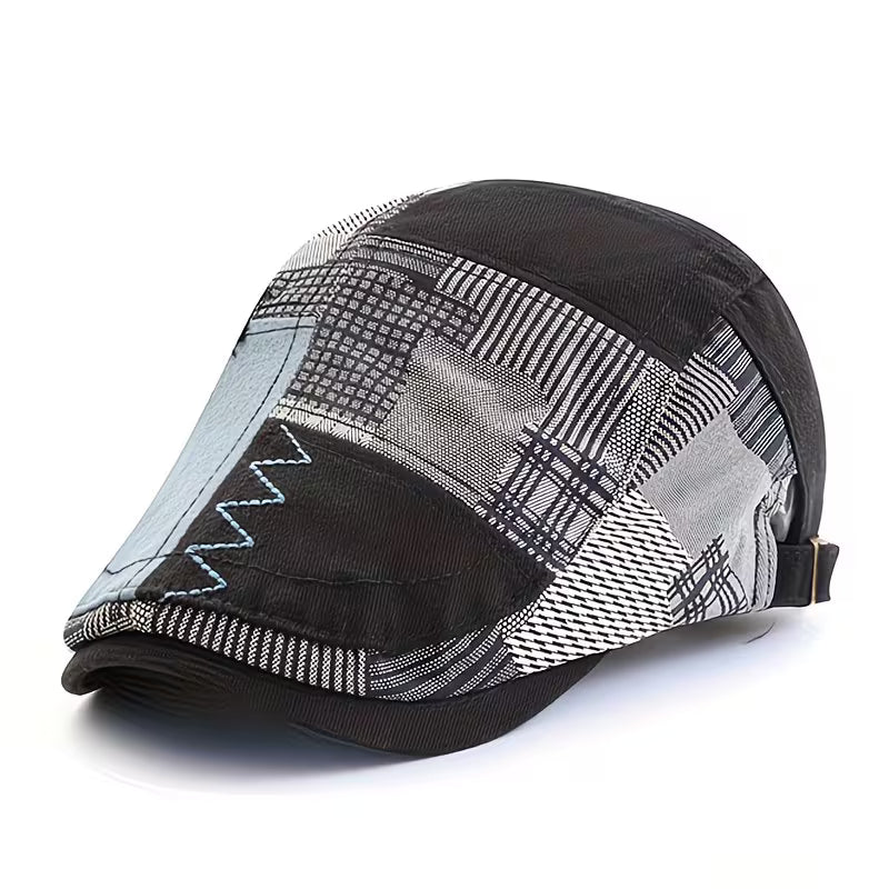 Girma | Patchwork Flat Cap Adjustable Hat
