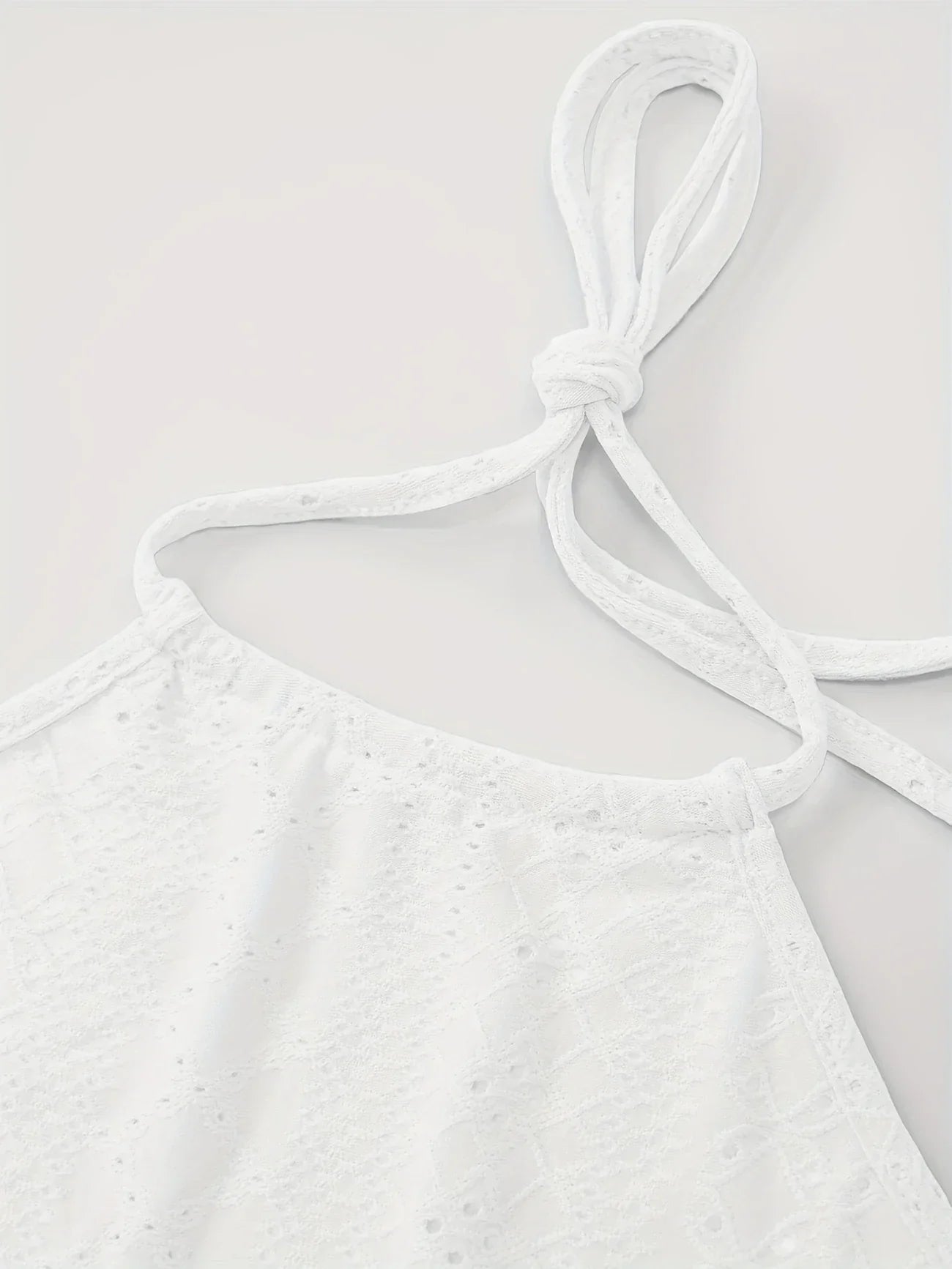 Despina | Halter Neck Textured Crop Top Shorts Set