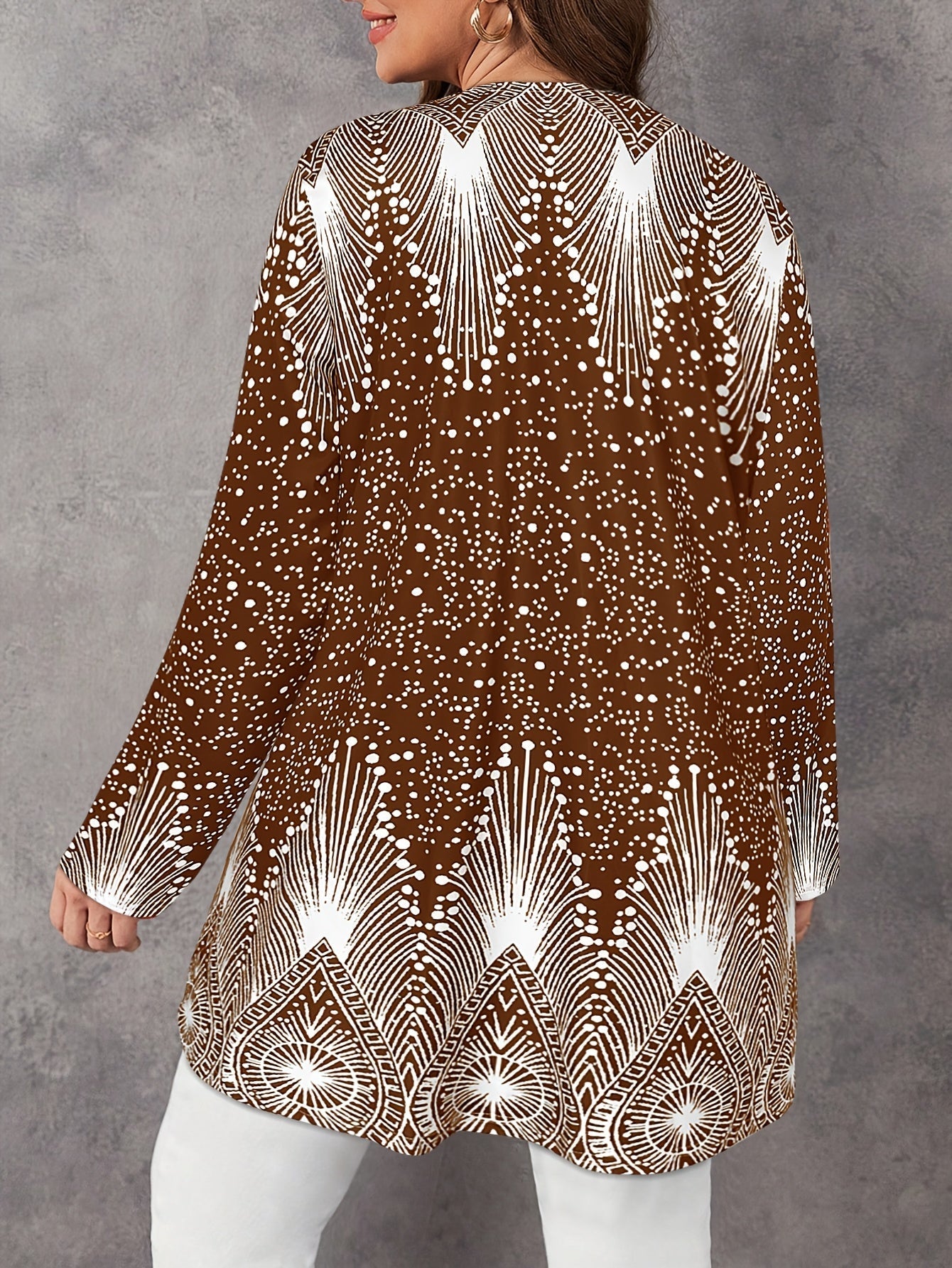 Juliorine | Long Sleeve Printed Cardigan with Pattern