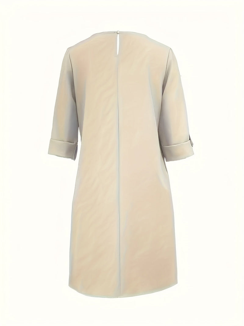 Kayana | Loose Three Quarter Sleeve Midi Dress