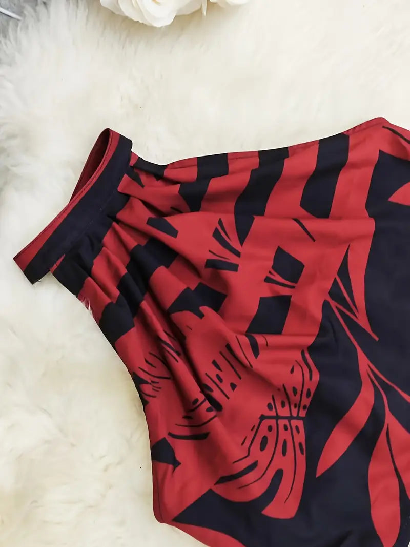 Zirina | Halter Crop Top Wide Leg Set