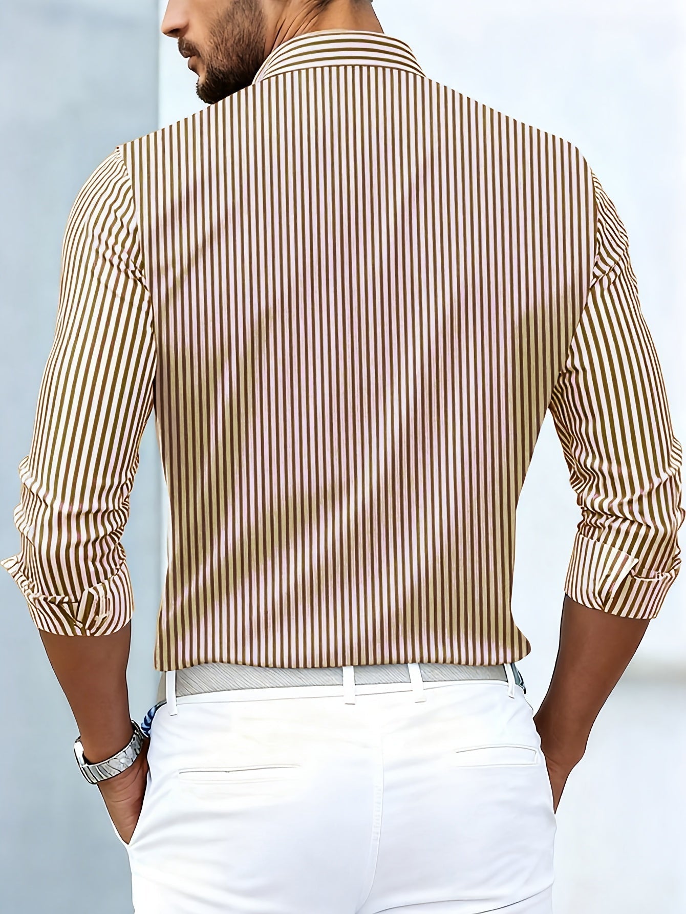 Emmerson | Shirt Long Sleeve Striped Button Front
