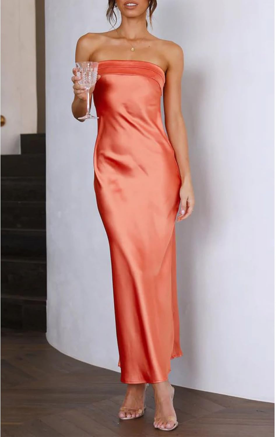 Thesa | Strapless Floral Print Maxi Dress