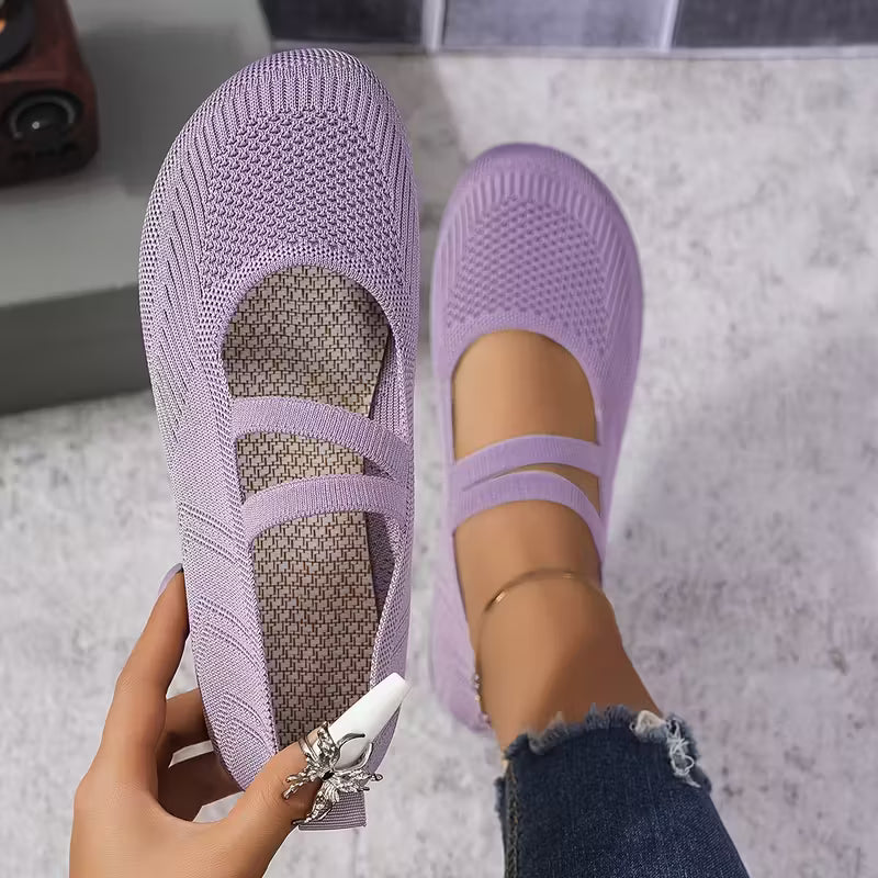 Kethryn - Knit Mary Jane Slip On Flats