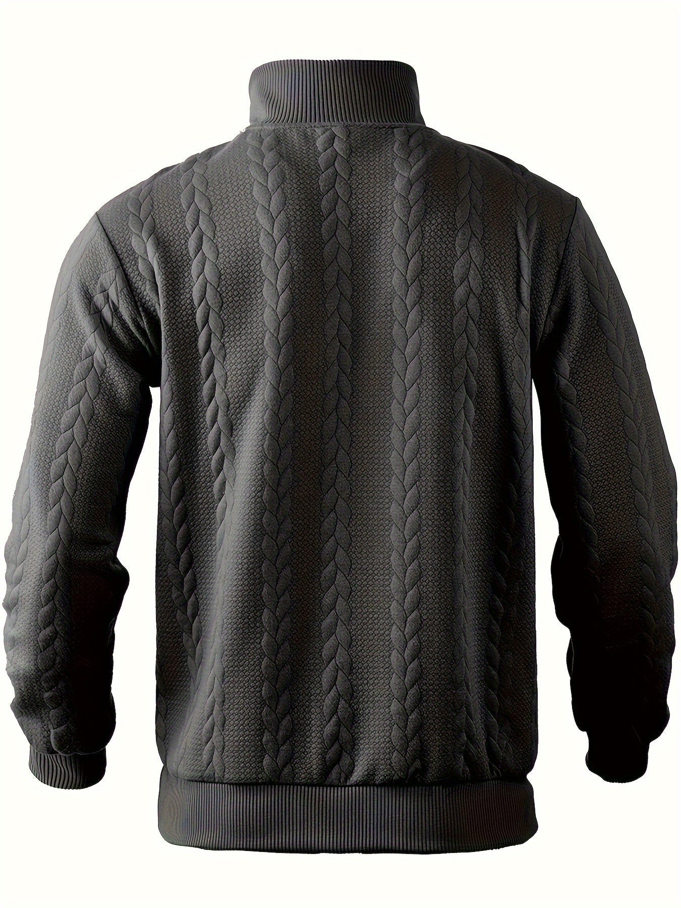 Caleb | Quarter Zip Textured Knit Sweater