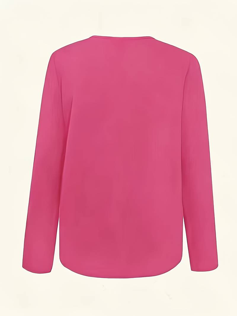 Chelsey | Asymmetrical Neck Button Detail Top