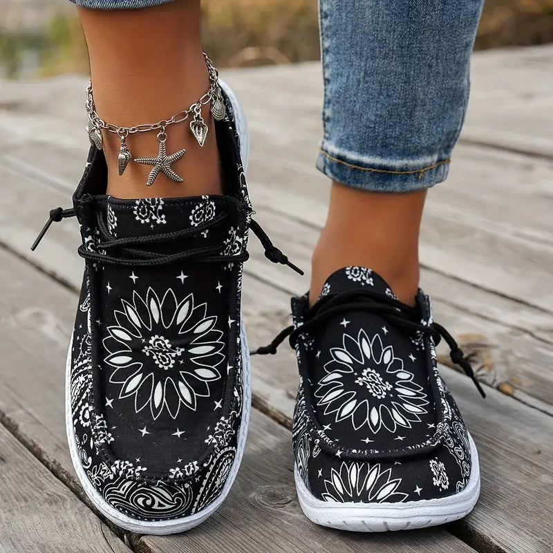 Isavella | Floral Pattern Slip-On Casual Shoes