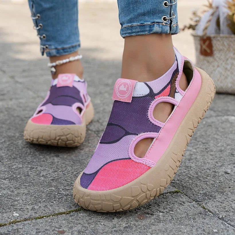 Lucia | Maylis Textured Sole Wedge Shoes