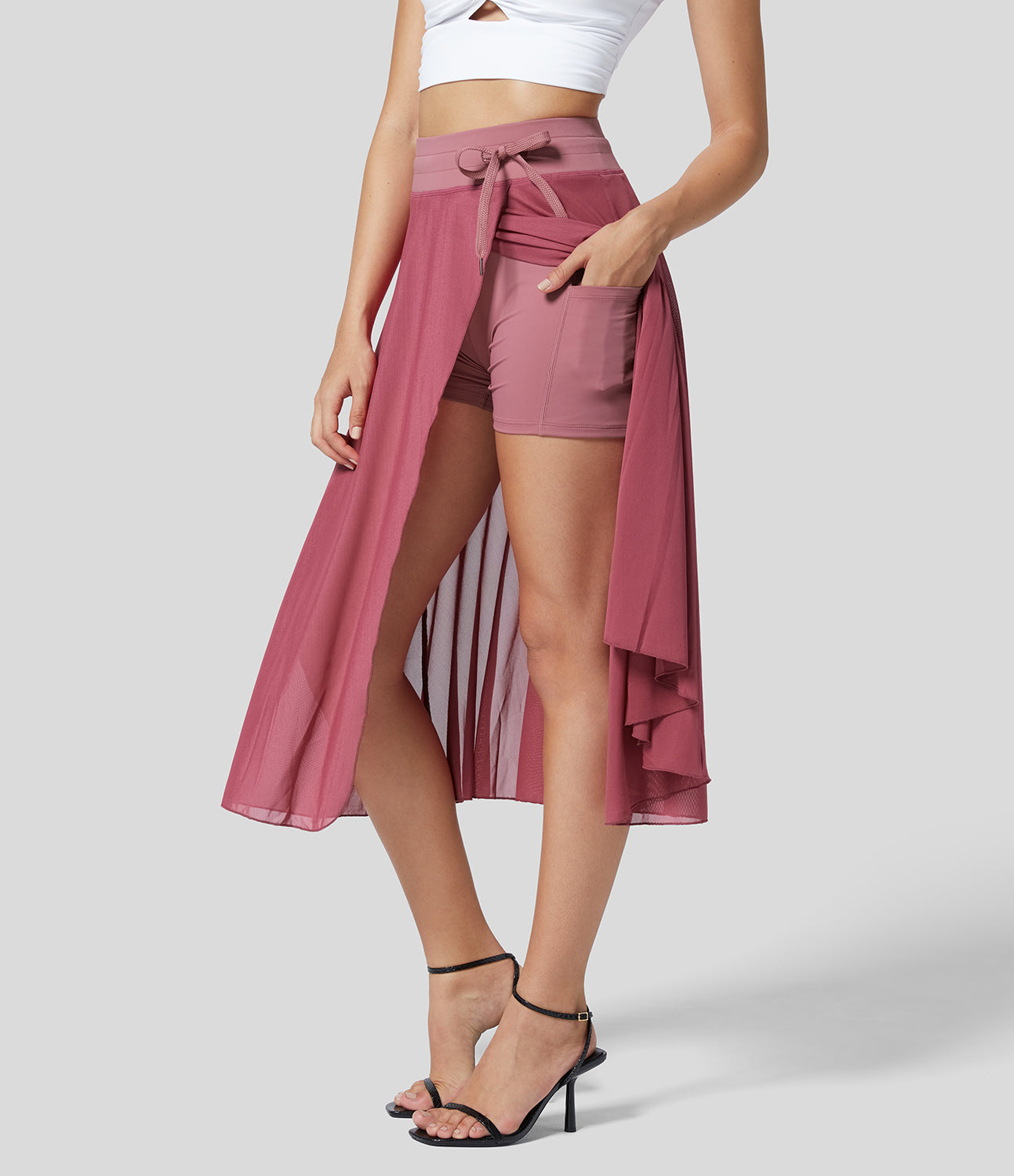 Eliara - High Waisted 2 In 1 Skirt Shorts