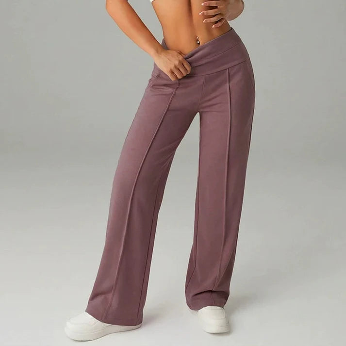 Samanda | Wide Leg Fold Waist Pants