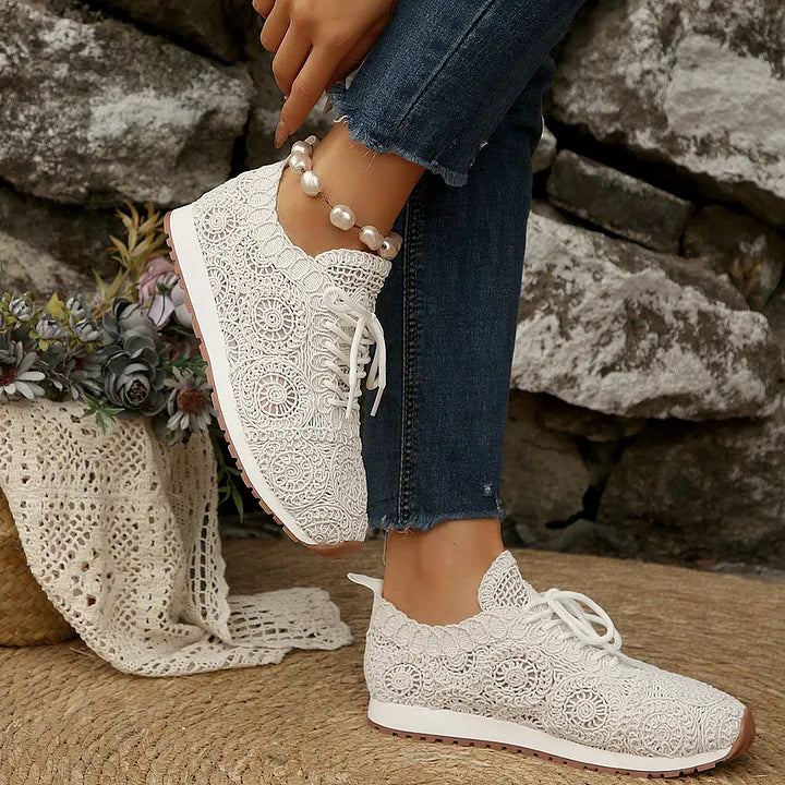 Susannah - Knitted Lace Up Breathable Sneakers
