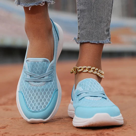 Firsova - Mesh Lace-Up Soft Sole Walking Shoes