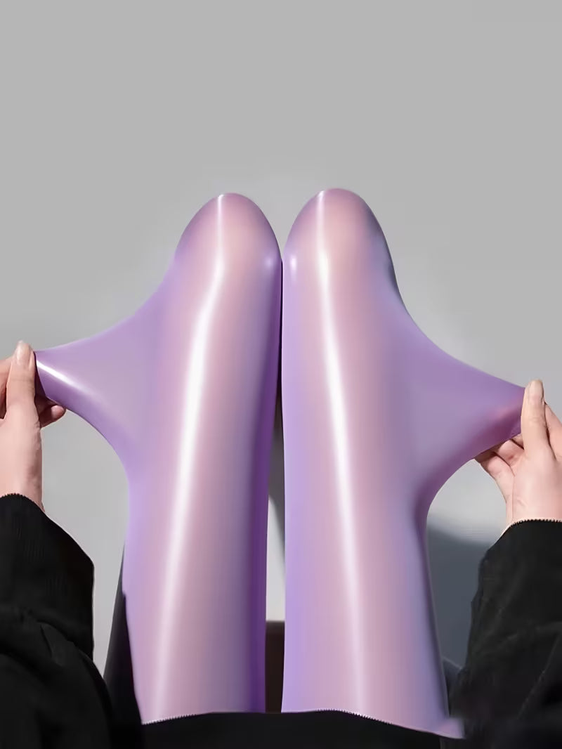 Bekah | Footed Tights With High-Shine Stretch Finish