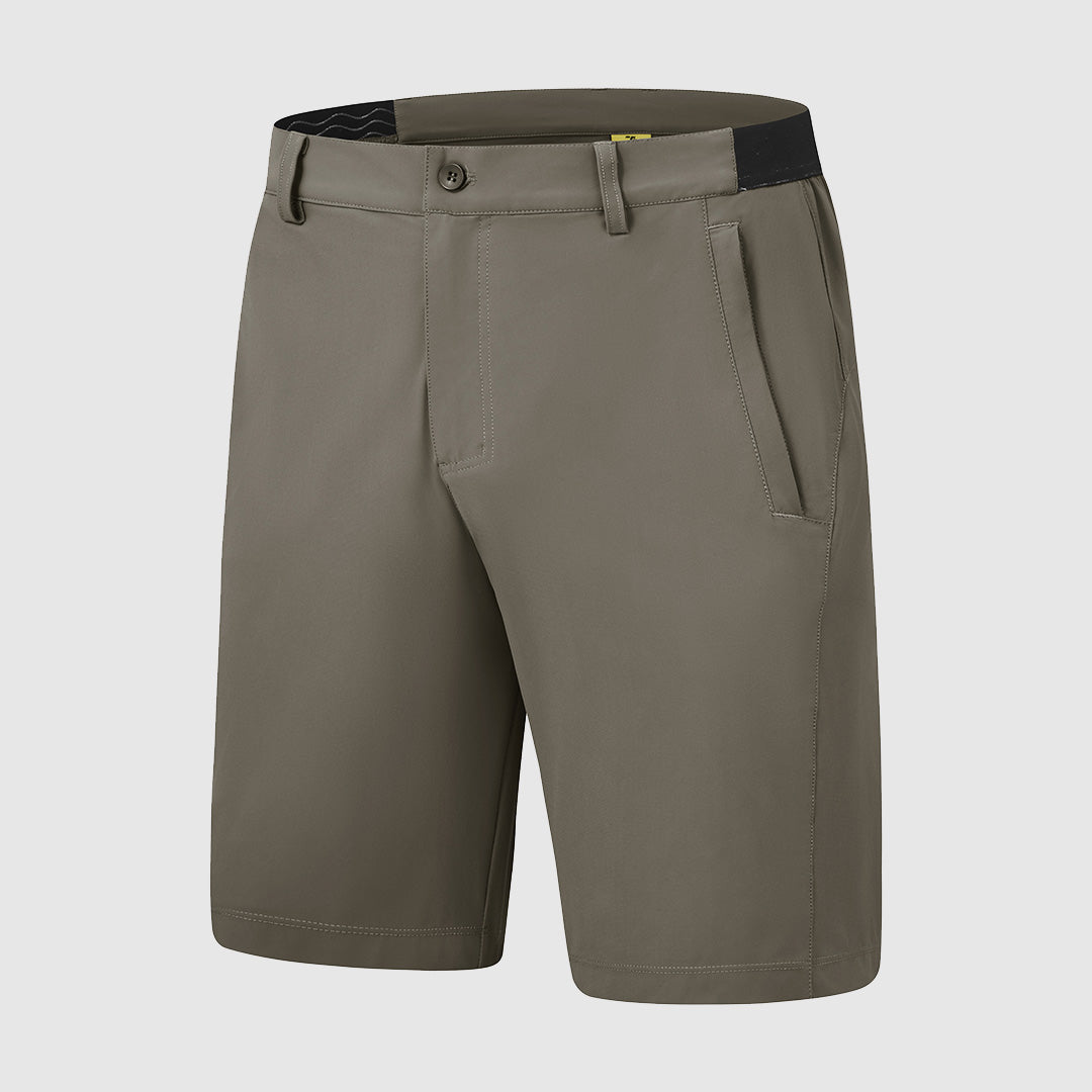 Khaled | Solid Elastic Waist Shorts