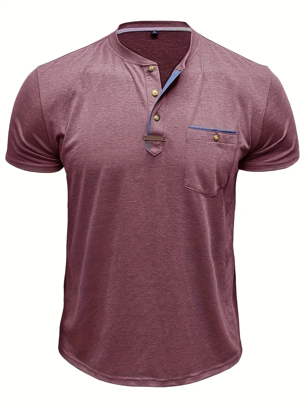 Saxon | Short Sleeve Pocket Henley T Shirt