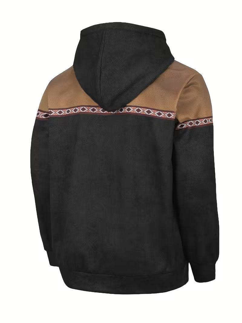 Hakan | Hooded Half Zip Long Sleeve Sweatshirt