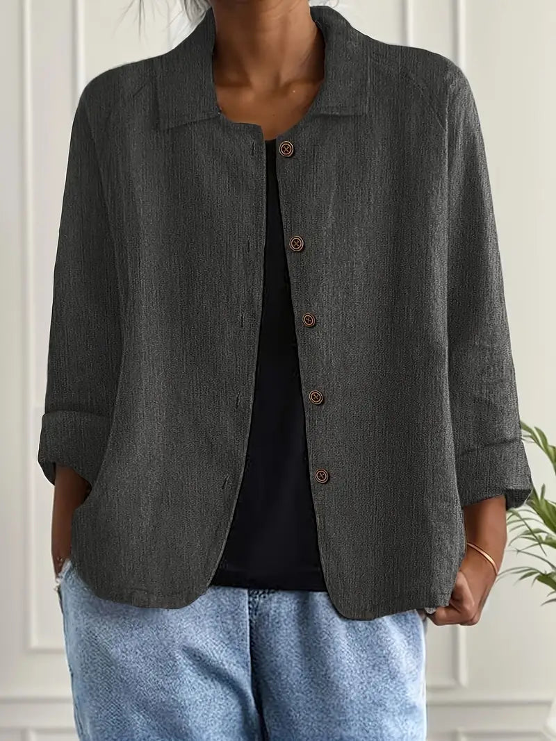 Dianette | Lightweight Long Sleeve Button-Up Shirt
