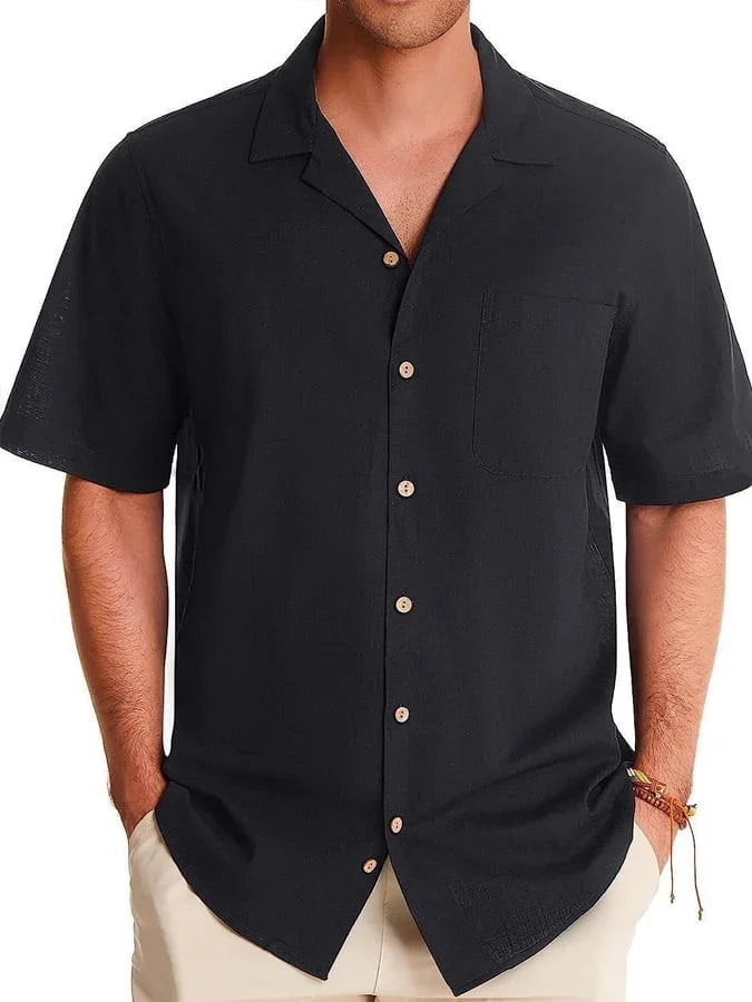 Huib | Camp Collar Short Sleeve Pocket Shirt