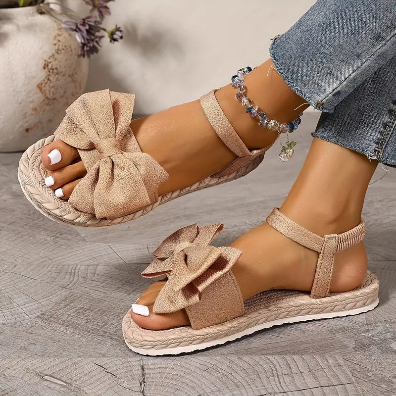 Michela | Bow Knot Open Toe Ankle Strap Sandals