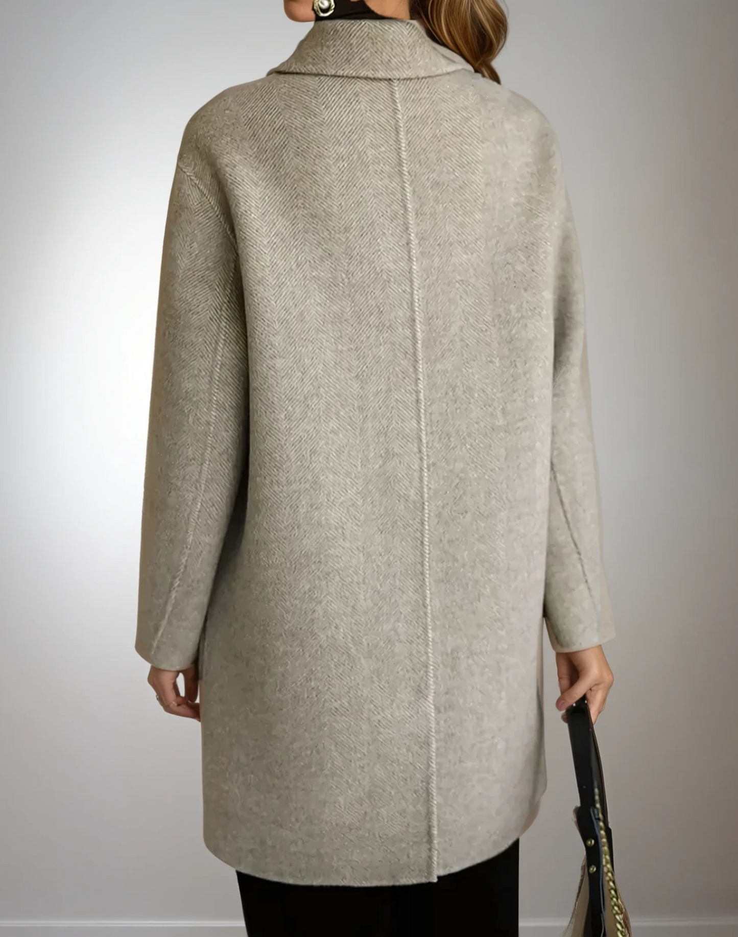 Ursulia | Double-Breasted Long Sleeve Lapel Coat