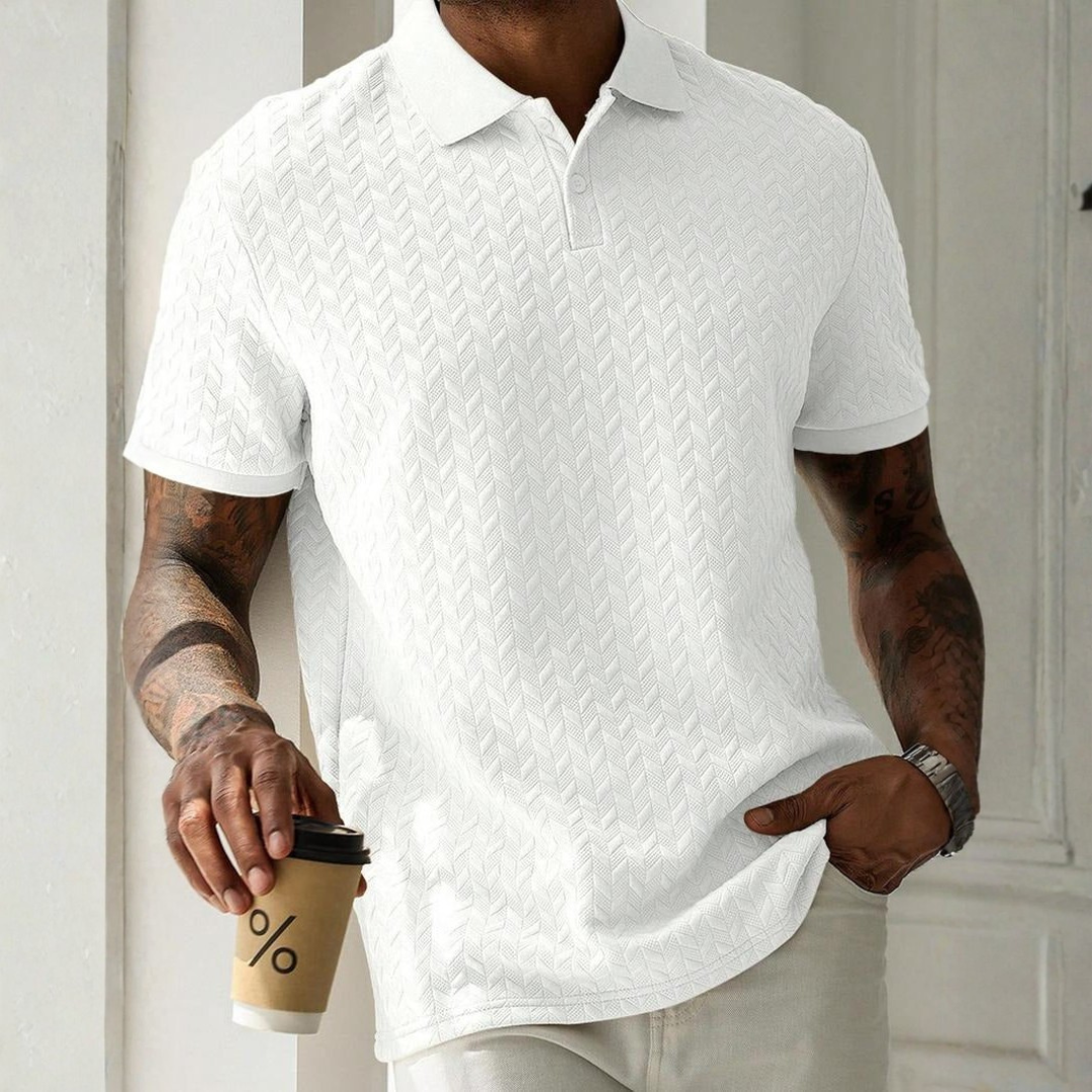 Wilheian | Textured Polo Shirt in Multiple Colors