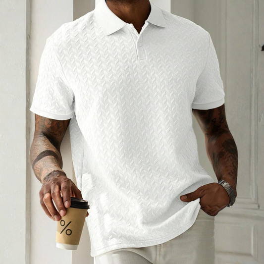 Wilheian | Textured Polo Shirt in Multiple Colors